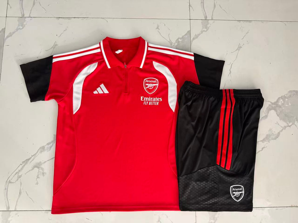 Polo shirt + Arsenal shorts