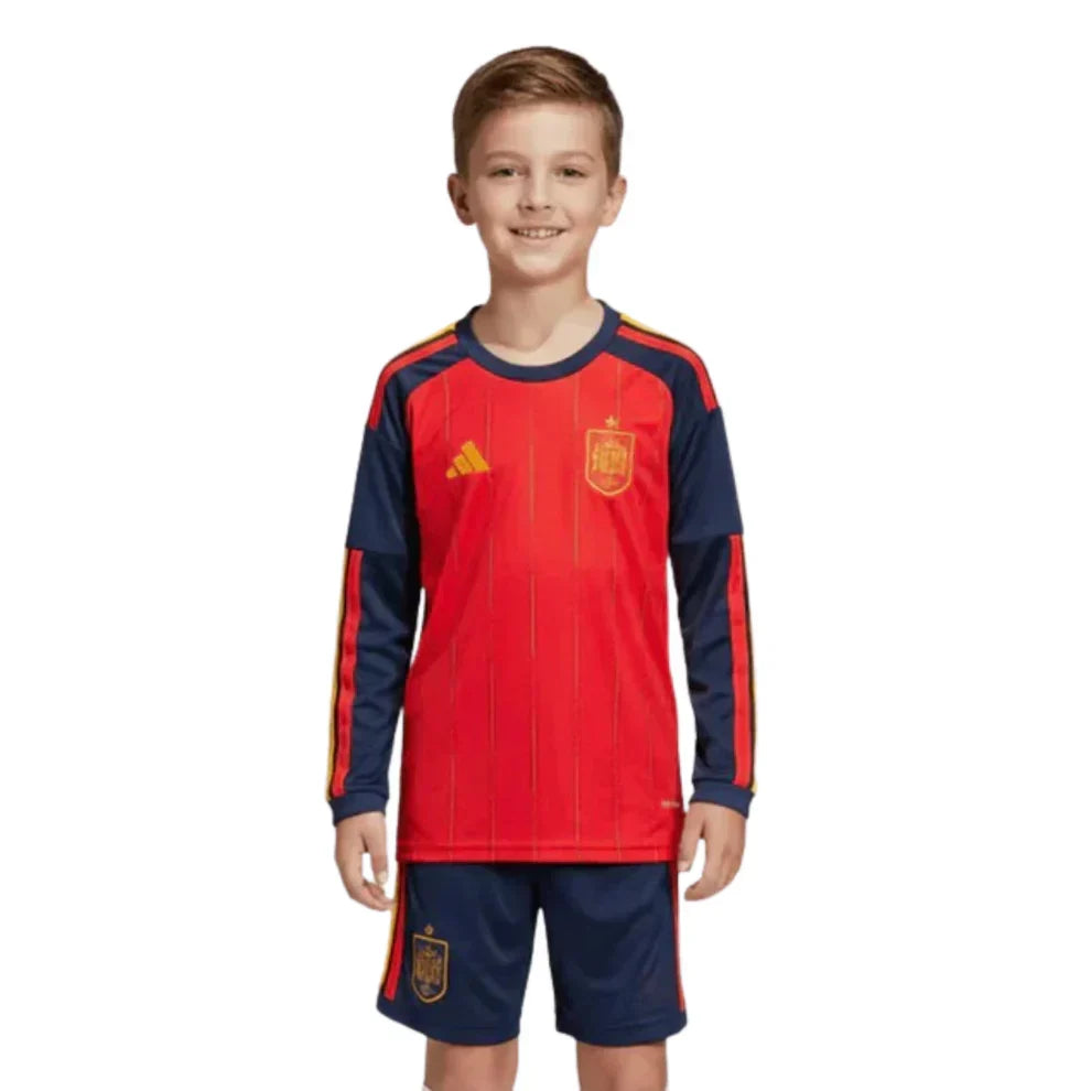 Conjunto infantil España Home manga larga 2026