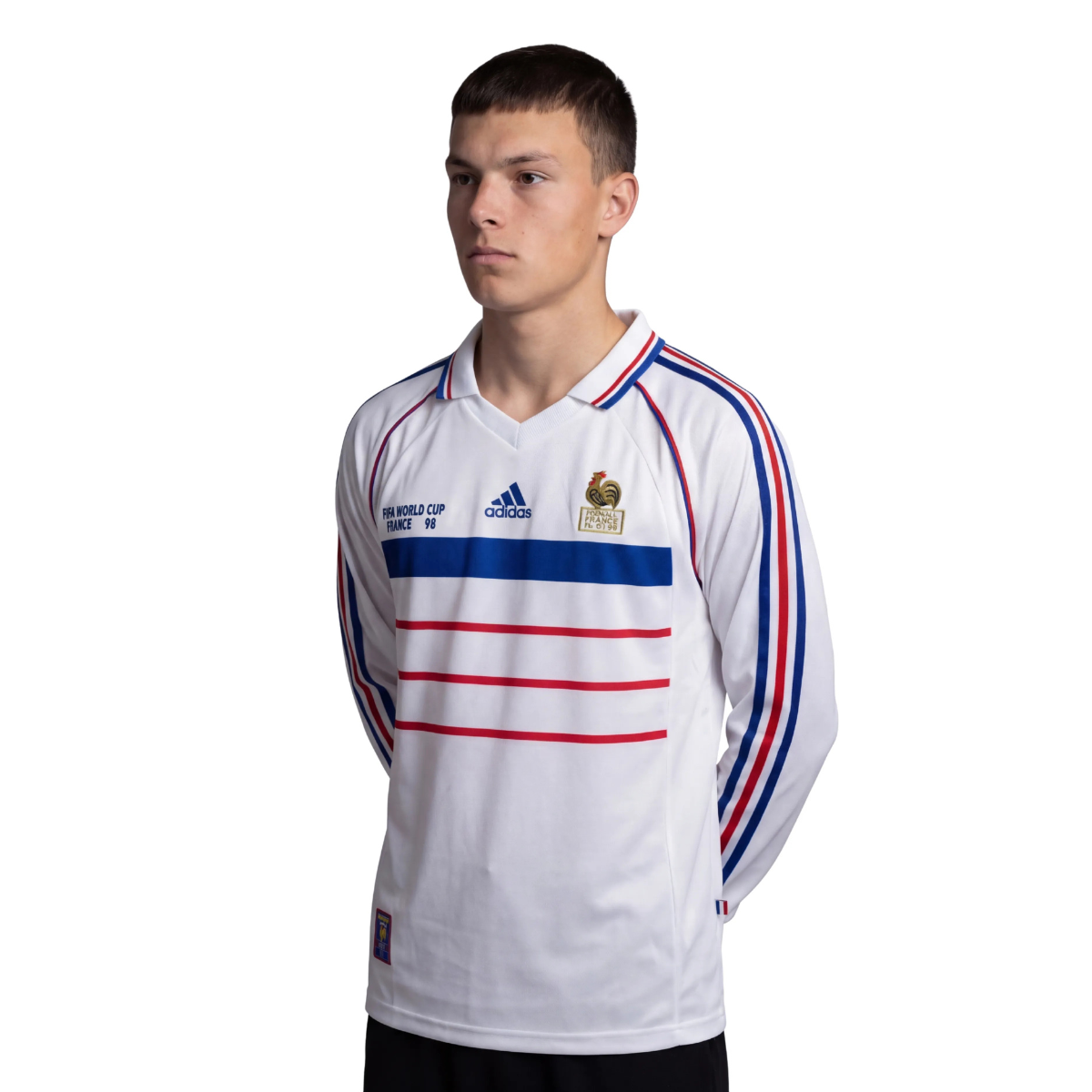 1998 France Away Retro Long Sleeve Jersey